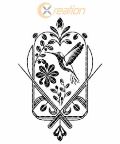 Hummingbird and Flower Tumbler Engraving | SVG Wrap