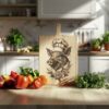 Pig Chef Charcuterie Board Engraving File | PNG