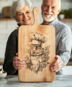 Rabbit Chef Charcuterie Board Engraving File | PNG