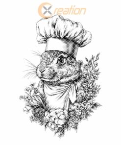 Rabbit Chef Charcuterie Board Engraving File | PNG