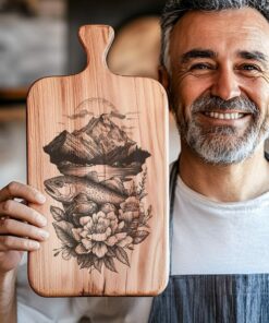 Fichier de gravure de planche de charcuterie avec