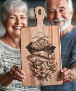 Fichier de gravure de planche de charcuterie avec