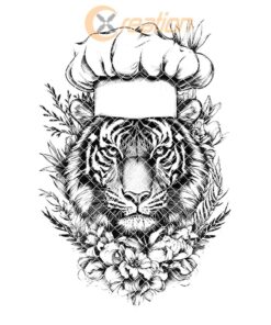 Tiger Chef 3D Illusion Charcuterie Board Gravur |