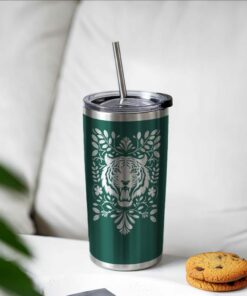 Tiger Head Tumbler Engraving | SVG Wrap File