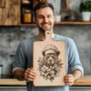 Wild Bear Chef Charcuterie Board Engraving File |