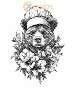 Wild Bear Chef Charcuterie Board Engraving File |