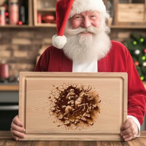 Christmas Charcuterie Board File | Santa Breaking Through