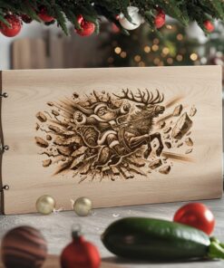 Christmas Charcuterie Board File | Santa on Reindeer