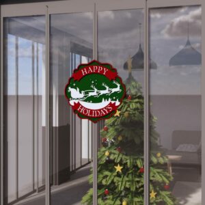 Christmas Door Hanger File | Happy Holidays Multilayer