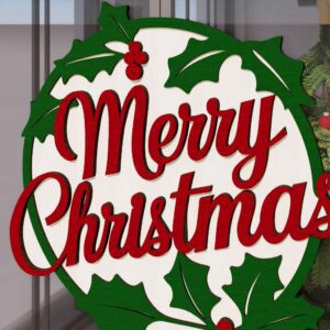 Christmas Door Hanger File | Merry Christmas Multilayer