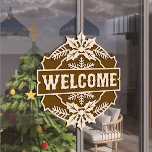 Christmas Door Hanger File | Welcome Multilayer Sign