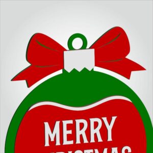 Christmas Multilayer Sign File | Merry Christmas Ornament