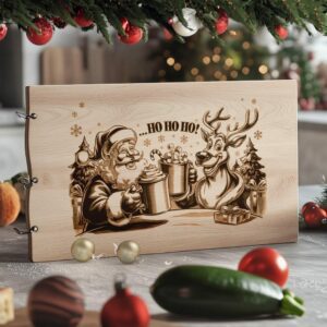 Christmas Santa and Reindeer Cheer File | Charcuterie Board #043