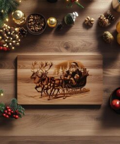 Christmas Santa on Sleigh File | Charcuterie Board