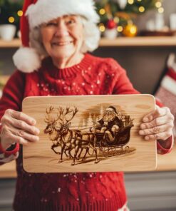 Christmas Santa on Sleigh File | Charcuterie Board