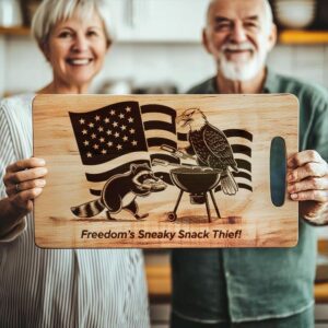 American Eagle Charcuterie Board File: Engraved Wildlife Designs