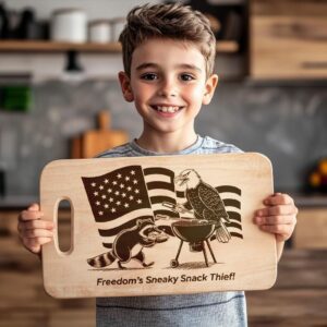 American Eagle Charcuterie Board File: Engraved Wildlife Designs