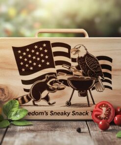 American Eagle Charcuterie Board File: Engraved Wildlife Designs