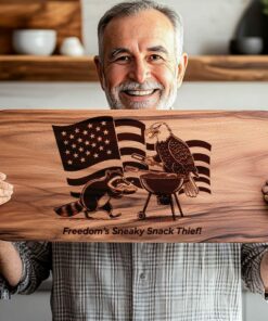 American Eagle Charcuterie Board File: Engraved Wildlife Designs