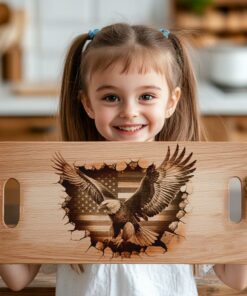 American Eagle Flag Laser Engraving File for Charcuterie