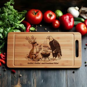 Engraved Charcuterie Board File: American Eagle & Funny