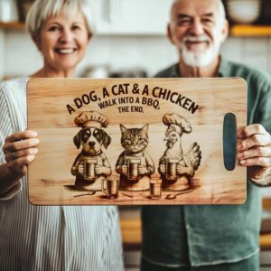 Engraved Charcuterie Board File: Pets & Cheerful Kitchen Decor