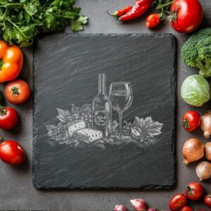 Engraved Cheese Board File: Gourmet Dining & Kitchen