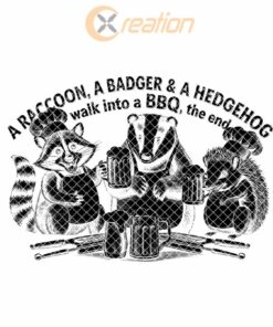 Engraved Slate Cheese Board File: Raccoon, Badger &