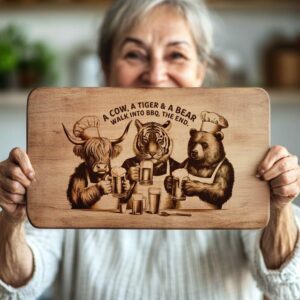 Engraving Files: Highland Cow, Tiger & Bear for Charcuterie Boards