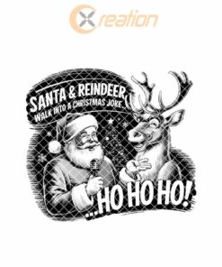 Funny Santa & Reindeer Joke Charcuterie Board Engraving