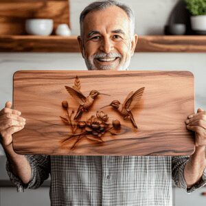 3D Illusion Hummingbird Laser Engraving File, Kitchen Decor,