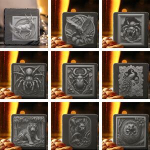 3D Illusion Wild Animals Bundle, Slate Coaster Laser