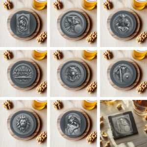 60 3D Illusion Viking, Dragon, Wolf, Eagle Slate