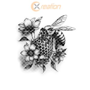 Bee and Flower 3D Illusion Charcuterie Board Laser