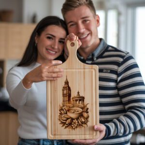 Charcuterie Board Laser Engraving, Liberty Bell Clam Chowder