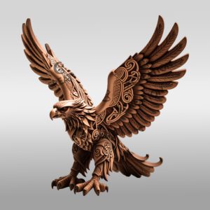 Fichier de design Aigle en illusion 3D, superbe décoration animalière pour projets de bricolage.