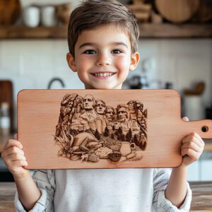 Mount Rushmore Charcuterie Board Engraving File, Personalized Kitchen
