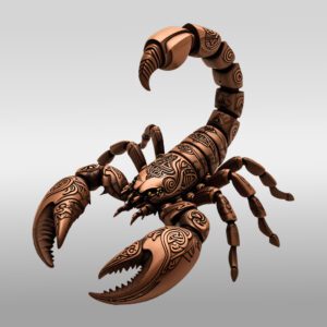 Œuvre d'art illusion 3D Scorpion, Modèle de gravure laser faune, Décoration intérieure unique