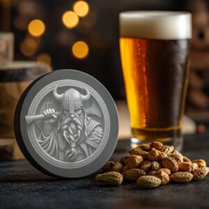 Viking Warrior 3D Illusion Slate Coaster Engraving File,