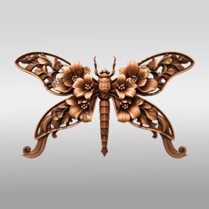 3D Damselfly Laser Engraving File, Intricate Insect Art,
