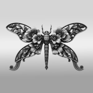 3D Damselfly Laser Engraving File, Intricate Insect Art,