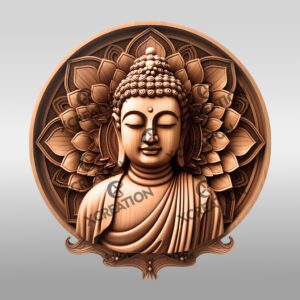 Buddha 3D Illusion Laser Engraving File, Enlightened Visage,