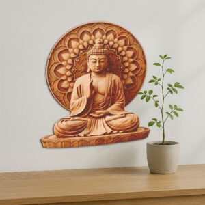 Buddha 3D Illusion Laser Engraving File, Peaceful Art