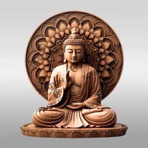 Buddha 3D Illusion Laser Engraving File, Peaceful Art