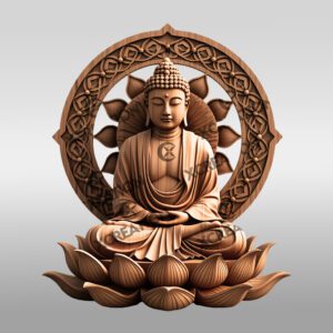 Buddha 3D Illusion Laser Engraving File, Serene Art