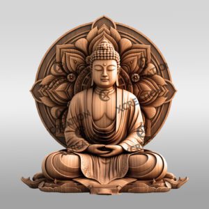Buddha 3D Illusion Laser Engraving File, Serene Home