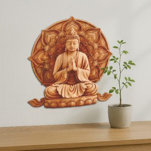 Buddha 3D Illusion Laser Engraving File, Spiritual Art