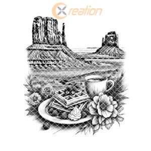 Charcuterie Board Engraving File, American Brunch Design, Monument