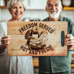 Charcuterie Board Engraving File, Eagle Grilling Design, Rustic