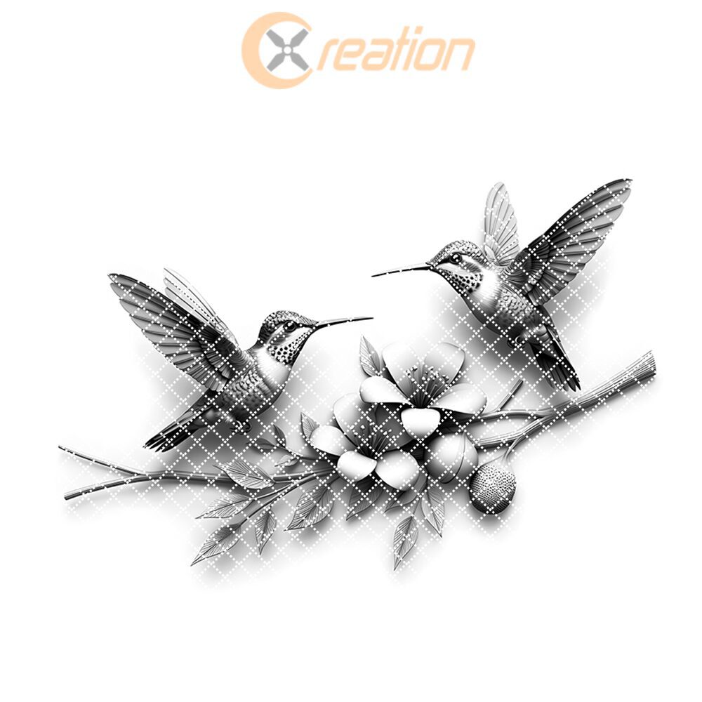 Charcuterie Board Laser Engraving File, 3D Hummingbird Design,